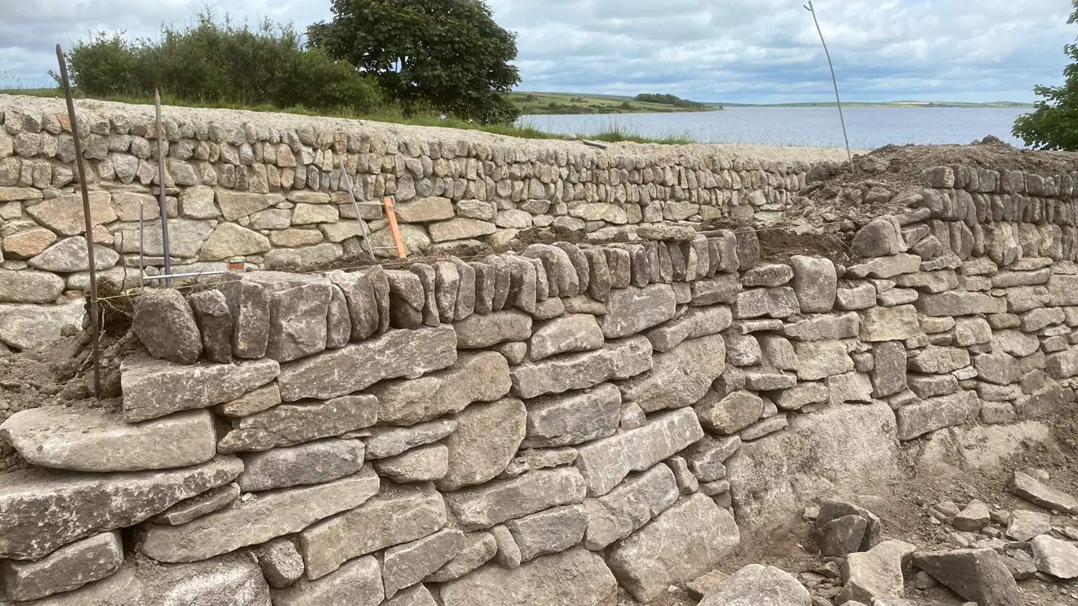 Traditional Cornish hedging and stonework in Cornwall