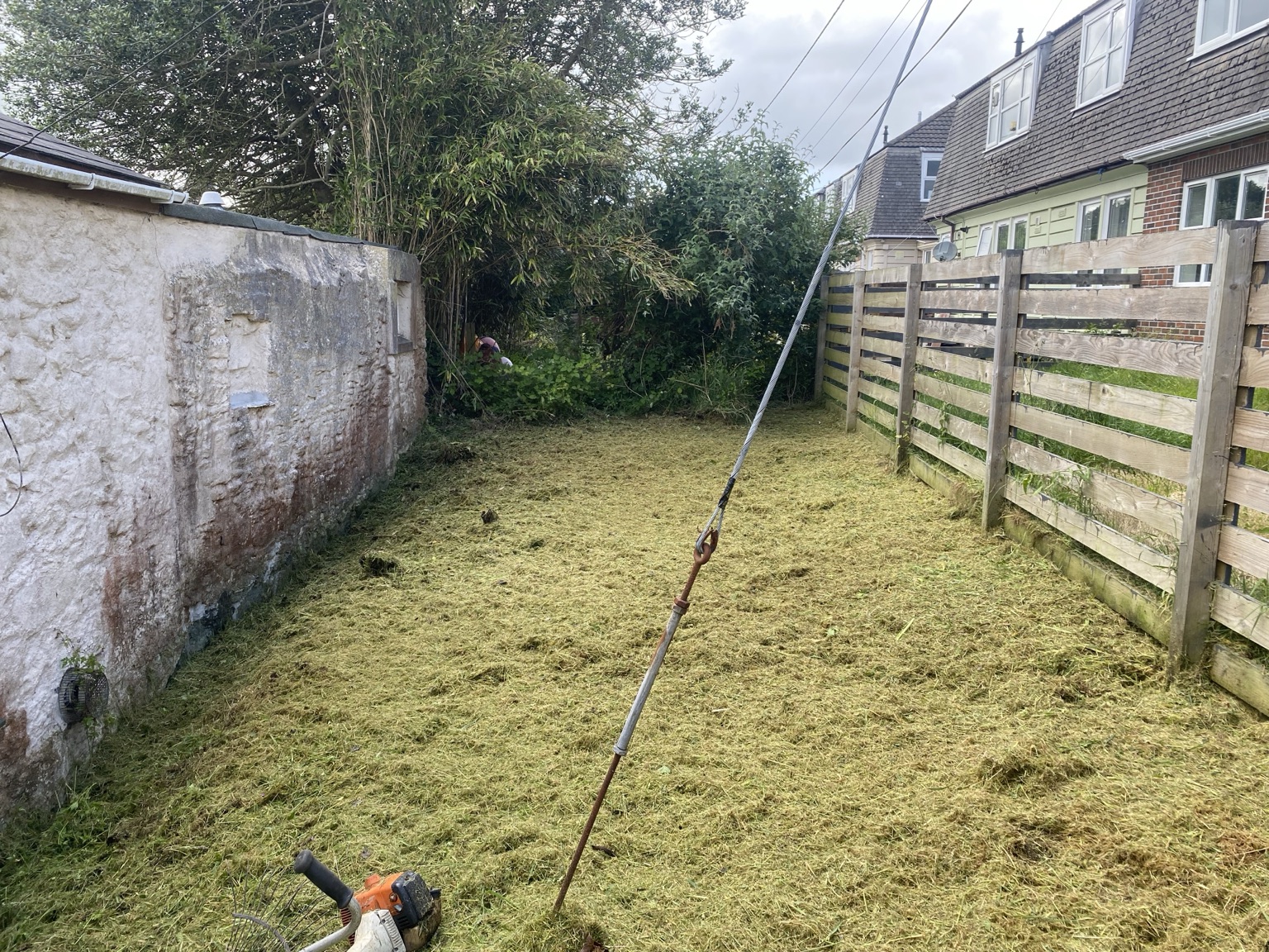Garden strimmed back and cleared in South East Cornwall